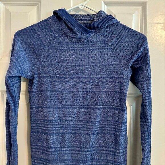 Lululemon Rest Less Long Sleeve Hooded Blue Top Women 4 - Picture 5 of 9